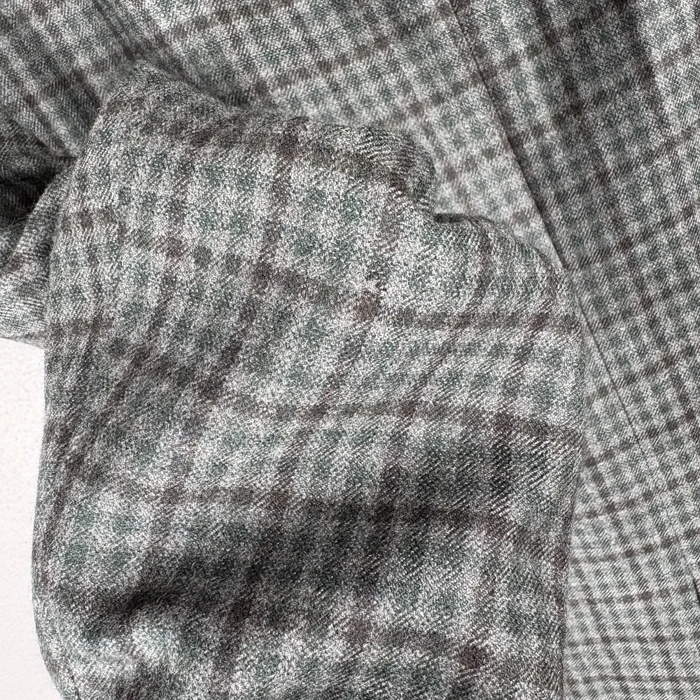 Hart Schaffner Marx Men's 44R Gray Plaid Loro‎ Piana Cashmere Two Button Blazer
